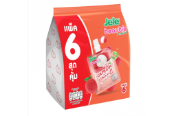 (УПАКОВКА 6 ШТ) Сок желе с витамином С и L-карнитином со вкусом личи от Jele Beautie Collagen L-Carnitine Vitamin C Lychee Flavor 140 гр*6 шт
