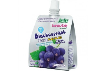 Сок желе с витамином С и группой витаминов B (B1 B2 B6 B12)  со вкусом черной смородины от Jele Beautie Blackcurrant plus Vitamin B1 B2 B6 B12 140g
