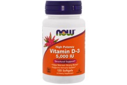 Витамин D Now High Potency Vitamin D-3 5,000 IU 120 Softgels