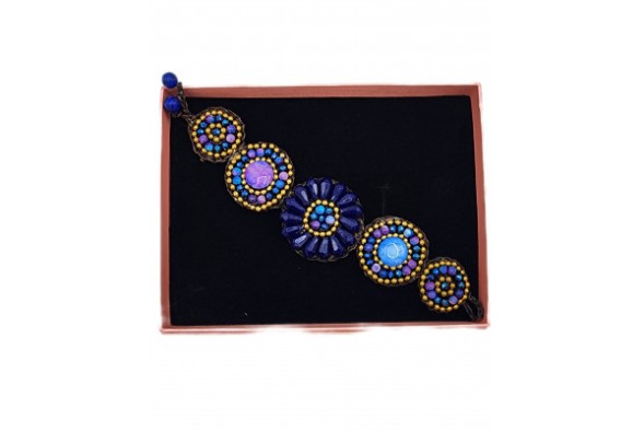 Дизайнерский браслет ручной работы (Фиолетовый)