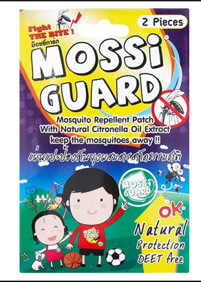 Пластыри против комаров с экстрактом Цитронеллы, Mosquito Repellent Patch With Natural Citronella Oil Extract, 2 шт