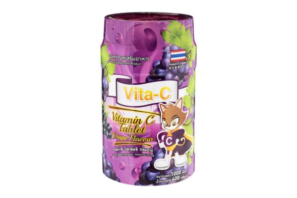 Витамин С для детей со вкусом винограда от VITA-C 25 мг 1000 таблеток