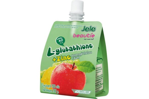 Сок желе с L-глутатионом и цинком со вкусом фруктового микса от Jele Beautie L-glutathione and Zinc Mixed Fruit 140 гр