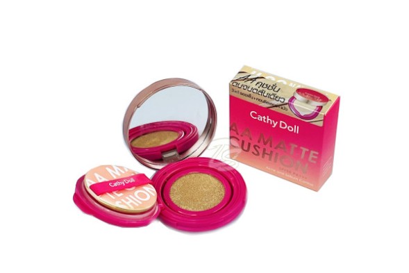 Матирующая Пудра-кушон с защитой от солнца SPF 50 PA++ для кожи склонной к акне от  Cathy Doll AA Matte Cushion SPF50 PA+++ Acne and Sebum Control, 10 гр