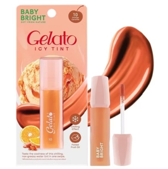 Тинт для губ Baby Bright Gelato Icy Tint оттенок 10 Апельсиновая Карамель 3 гр