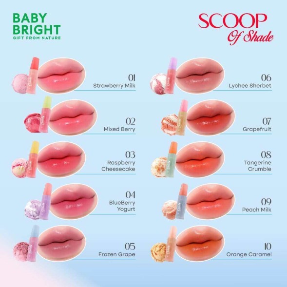 Тинт для губ Baby Bright Gelato Icy Tint оттенок 10 Апельсиновая Карамель 3 гр