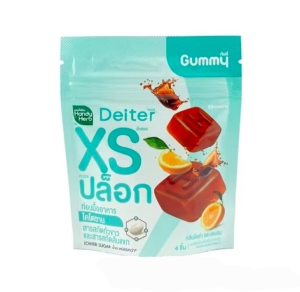 Жевательный мармелад для контроля веса до еды Пастилки с Какао и Экстрактом Горького Апельсина Handy Herb Deiter XS PLOCK 4 мармеладки 