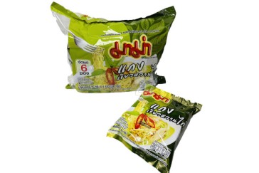 Лапша быстрого приготовления со вкусом Куриный зеленый карри от MAMA 55 г x 6 пачек