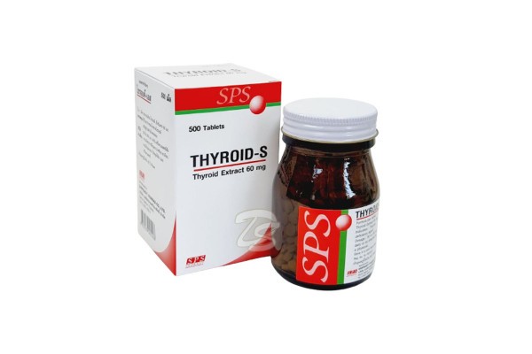 Тироид С Препарат для лечения дефицита щитовидной железы Thyroid S от SPS Sriprasit Thyroid S Extract 60 mg 500 табл