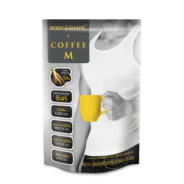 Кофе для мужчин с протеином и женьшенем Body Shape Coffee M 150 гр (10 саше x 15 гр) 1