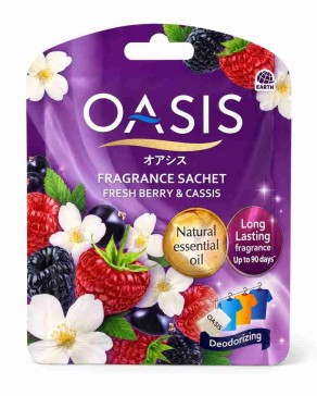 Oasis Fragrance Sachet — ароматическое саше с запахом свежих ягод и кассиса Fresh Berry &amp;amp; Cassis, 20 г, до 90 дней, Earth Thailand