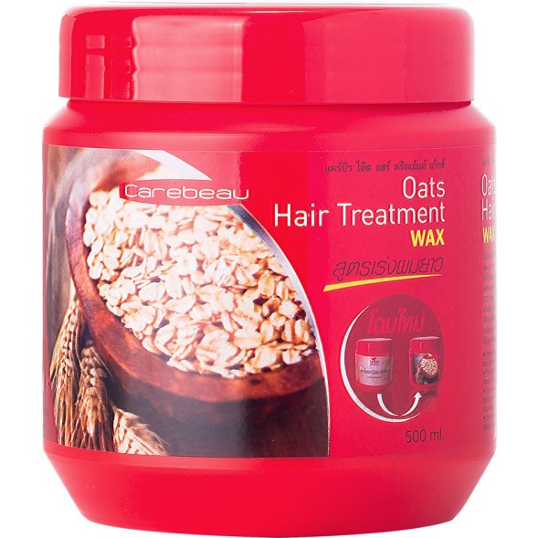 Маска для восстановления  ослабленных волос с овсом от Carebeau, Oat Hair Treatment WAX, 500 мл