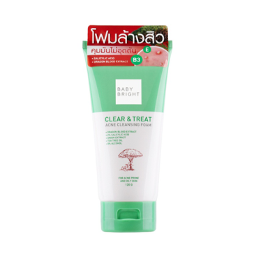 Очищающая пенка для кожи склонной к акне от Baby Bright Clear &amp;amp; Treat Acne Cleansing Foam 120 гр