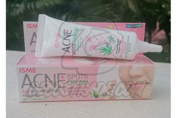 Крем против акне с  Алоэ и Маслом чайного дерева от Isme, Acne spots cream 10 гр