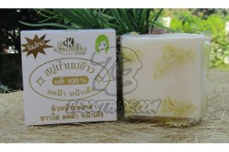 Натуральное кокосовое мыло на рисовом молочке от K.BROTHERS, Pure Milky Jasmine Rie Soap, 60 гр