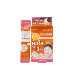 Ночная маска с витамином С для сияющей кожи лица Cathy Doll 4 мл ? 12 пак.