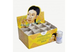 (КОРОБКА 12 ШТ) Традиционный тайский травяной ингалятор в металлической банке Jarunjit Inhaler 2 гр (серебро)