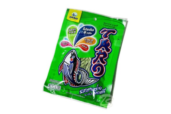 Сушеная рыбная стружка со вкусов корейских водорослей от Taro Seafood Snack Korean Seaweed Flavored 20 гр