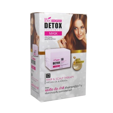 Лечебная детокс-маска для волос от Bio Woman, Detox Treatment Hair&amp;amp;Scalp Therapy Mask, 30 мл x 6