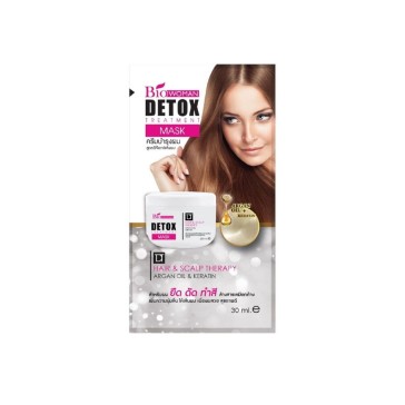 Лечебная детокс-маска для волос от Bio Woman, Detox Treatment Hair&Scalp Therapy Mask, 30 мл x 6
