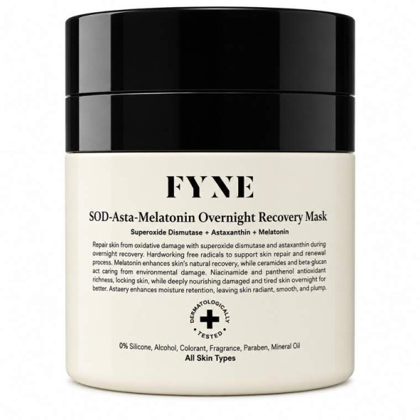 FYNE SOD-Asta-Melatonin Overnight Recovery Mask — ночная восстанавливающая маска с суперок-сиддисмутазой, астаксантином и мелатонином, 50 г