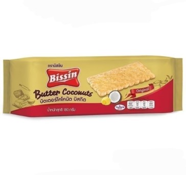 Печенье со вкусом кокоса и сливочного масла Bissin Butter Coconuts 180 гр