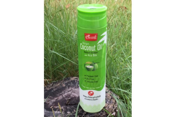 Шампунь с кокосовым маслом и рисовым молочком от Caring, Virgin Coconut Oil Shampoo With Rice Milk, 200 мл