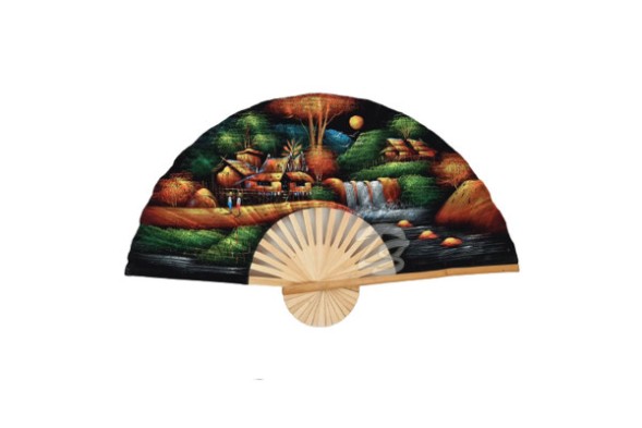 Настенный веер &amp;quot;Тайская деревня&amp;quot;