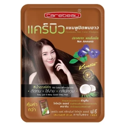 Шампунь краска для закрашивания седины Темно-карамельный Carebeau Coke Brown 30 мл 