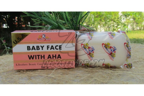 Омолаживающее мыло с АНА кислотами от K.BROTHERS, Baby Face Soap With AHA, 110 гр