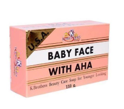 Омолаживающее мыло с АНА кислотами от K.BROTHERS, Baby Face Soap With AHA, 110 гр