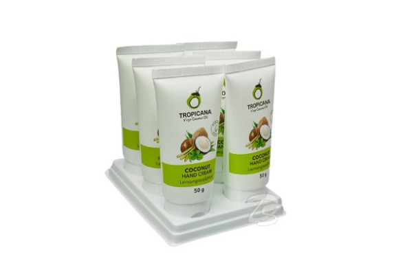 (НАБОР 6 ШТ) Кокосовый крем для рук &amp;quot;Лемонграсс-Мята&amp;quot; без парабенов от Tropicana Oil, Coconut Hand Cream Lemongrass-Min (non-parabe), 6 шт по 50 гр