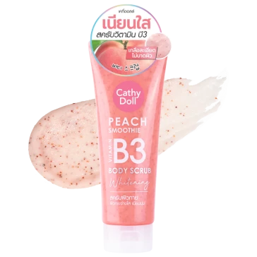 Скраб для тела с витамином B3 отбеливающий Cathy Doll Peach Smoothie Vitamin B3 Body Scrub Whitening 320г