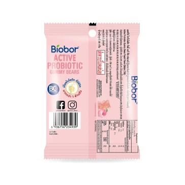 Мармеладные мишки с пробиотиками со вкусом персика BIOBOR 23 гр