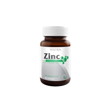 Пищевая добавка Цинк с минералами от Vistra Zinc 15mg Natural Extract 45 капсул