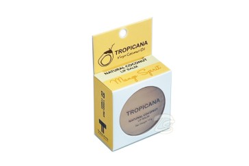 Натуральный кокосовый бальзам для губ «Манго» от Tropicana, Natural Coconut Lip Balm «Mango Spirit», 10 гр