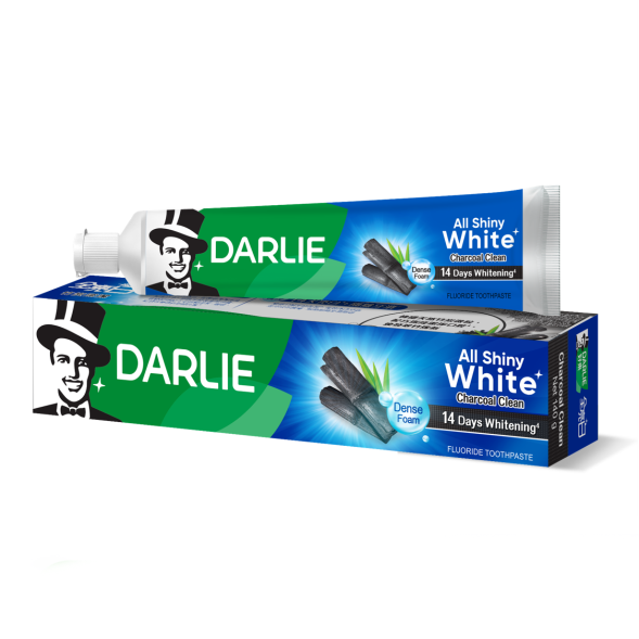 Отбеливающая зубная паста с бамбуковым углем от Darlie, All Shiny White Charcoal Clean, 140 g
