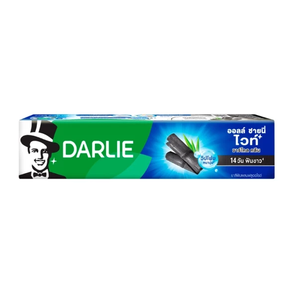 Отбеливающая зубная паста с бамбуковым углем от Darlie, All Shiny White Charcoal Clean, 140 g