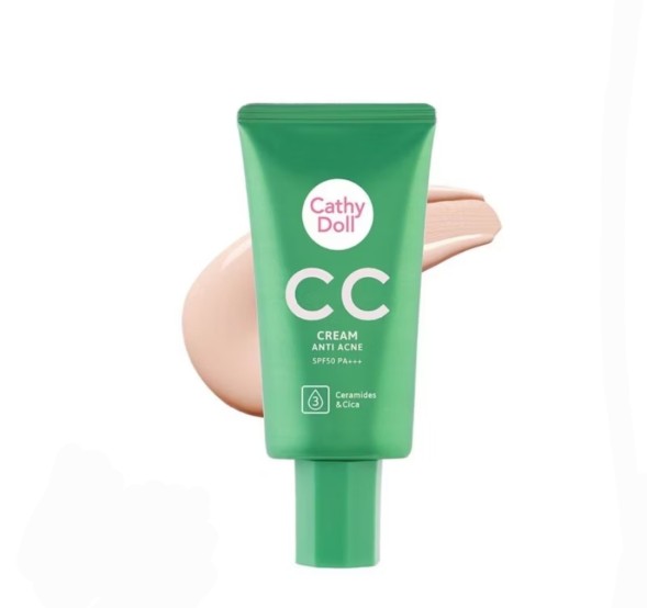 Матирующий CC крем для проблемной кожи с защитой от солнца SPF50+PA+++ от Cathy Doll CC cream Anti Acne SPF50+PA+++ 50 гр 