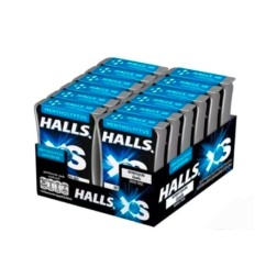 (УПАКОВКА 12 ШТ) Леденцы Halls XS Mentholyptus без сахара с мятно-эвкалиптовым вкусом, 12.6 гр x 12 шт
