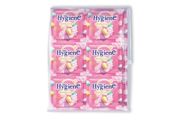 (НАБОР 24 ШТ) Кондиционер для белья в мини пакетиках Летний макарун от Hygiene Expert Care Delicious Concentrate Fabric Softener Summer Macaron 20ml x 24pcs