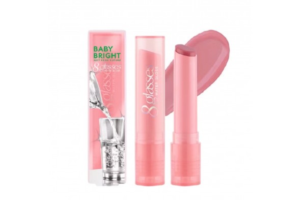 Помада для губ 8 Glasses с глянцевым блеском оттенок &amp;quot;Розовое Молоко&amp;quot; Baby Bright 8 Glasses #01 Pink Milk 2.5 гр