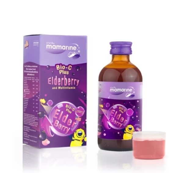 Детский сироп для иммунитета с бузиной и витамином С Mamarine Elderberry Bio C Plus 120 мл