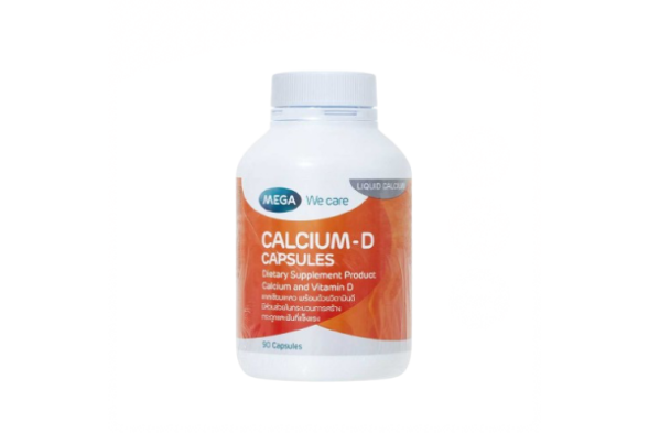 Жидкий кальций с витамином D3 для укрепления костей от MEGA We care Calcium-D 90 Capsules