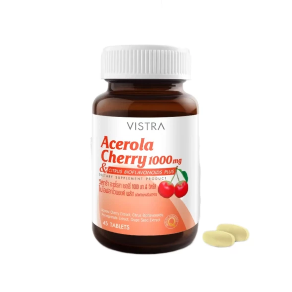 Витамин C для иммунитета Vistra Acerola cherry 1000 мг 45 таблеток