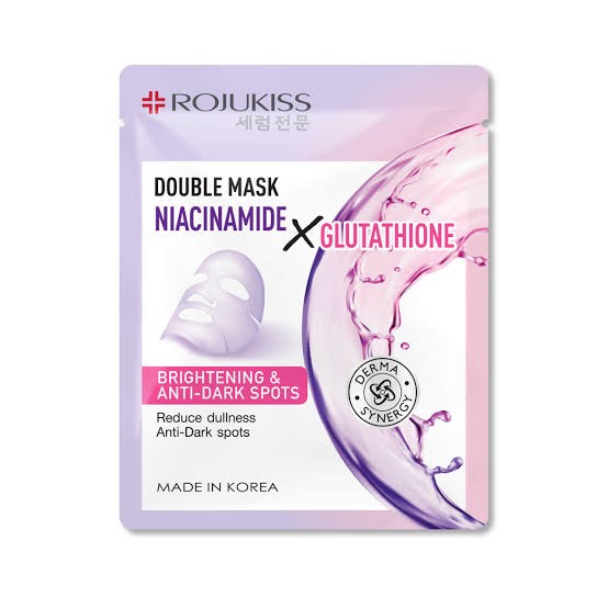 Двойная тканевая маска для лица Rojukiss с Ниацинамидом и Глутатионом 25 мл