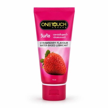 OneTouch Strawberry Flavour Water-Based Lubricant, 75 ml
