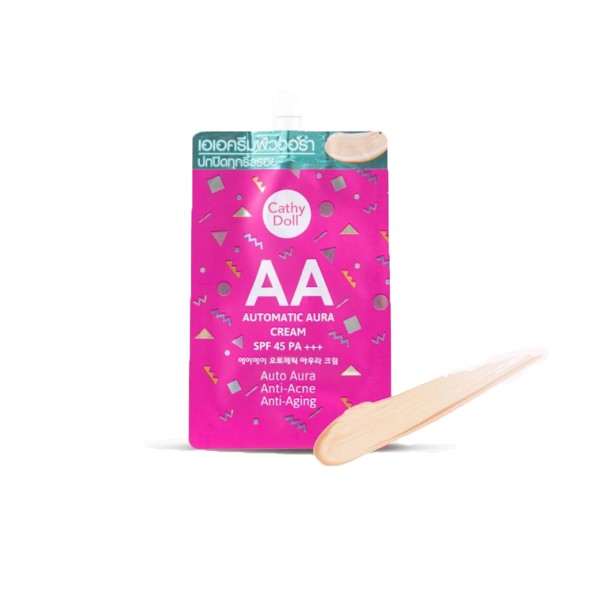 АА крем с защитой от солнца SPF 45 PA+++ от Cathy Doll, AA Automatic Aura Cream SPF 45 PA+++, 6 гр