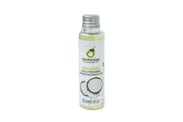 Натуральное 100% кокосовое масло холодного отжима от Tropicana Oil 50 мл, Natural Coconut Oil 100%