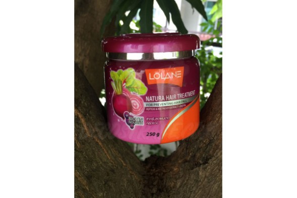 Лечебная маска от выпадения волос с пептидами экстрактом свеклы от Lolane Natura, Hair Treatment For Preventing Hair Fall Peptide &amp;amp; Beetroot, 250 гр